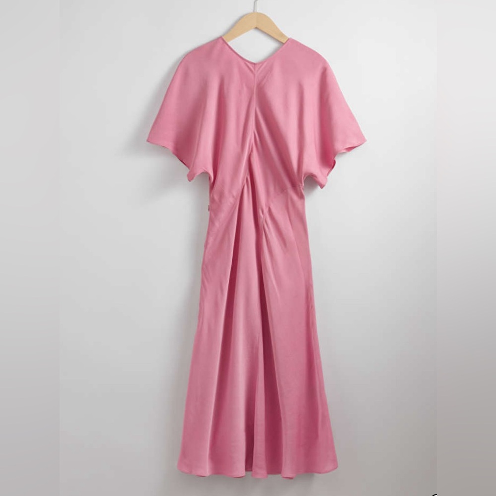 & Other Stories Satin Midi Dress